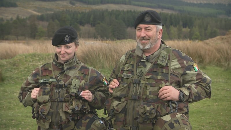 (L-R) Airwoman Ruth Byrne and her father, Flight Sergeant Luke Byrne, are deploying to Lebanon