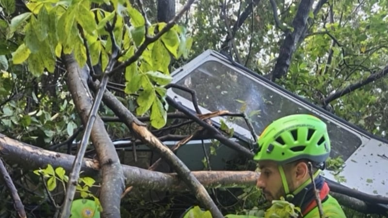 The incident happened at Monte Faito, a peak around 45km southeast of Naples (Pic: National Alpine and Speleological Rescue Corps)