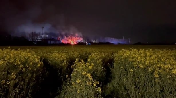 The fire broke out at Thornton's Civic Amenity Centre in Dunboyne Industrial Estate