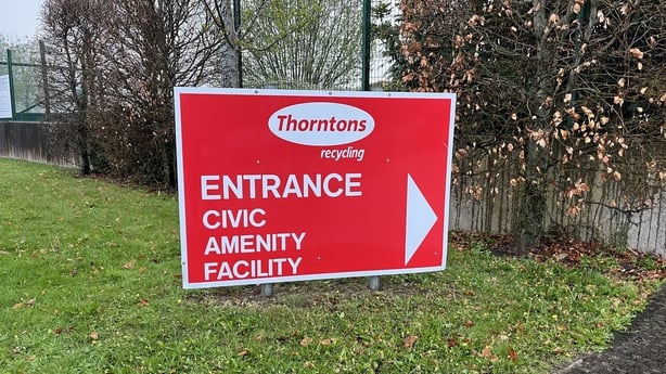 The fire broke out at Thornton's Civic Amenity Centre in Dunboyne Industrial Estate