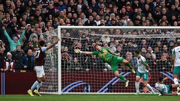 Ollie Watkins opened scoring for Villa 33 seconds into the Premiership clash against The Magpies
