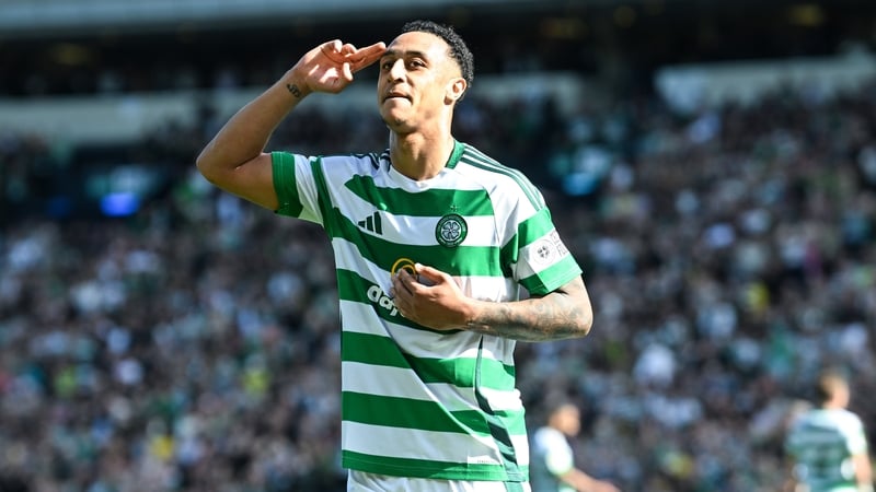 Adam Idah celebrates his goal