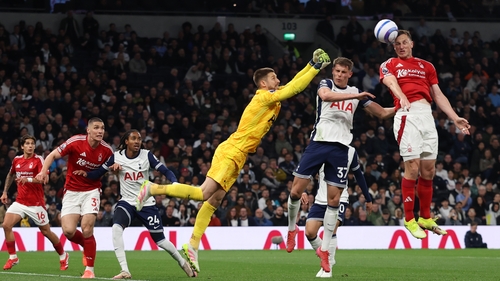 Chris Wood heads home Nottingham Forest's second goal