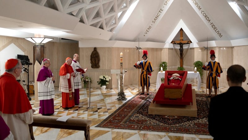 The pope's coffin will be moved from Casa Santa Marta to lie in state at the basilica