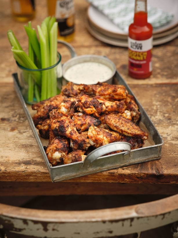 Tom Kerridge's dry-rub buffalo chicken wings recipe (Cristian Barnett/PA)