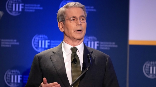 Scott Bessent said the tariffs would have to come down before trade talks can proceed