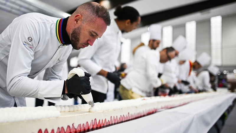 The 121m strawberry cake overtook the previous record of 100m set in 2019