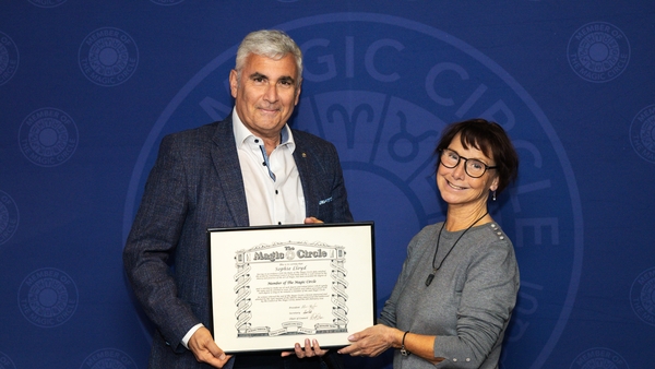 Marvin Berglas and Sophie Lloyd. Photo credit: The Magic Circle