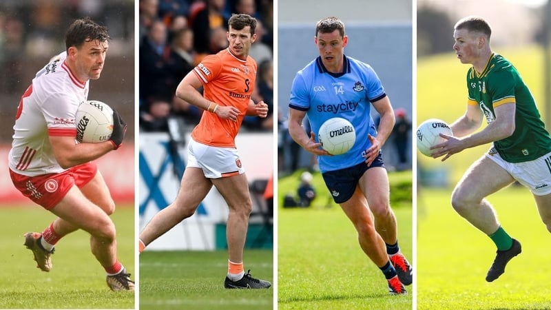 L-R: Darren McCurry (Tyrone), Ethan Rafferty (Armagh), Con O'Callaghan (Dublin) and Mathew Costello (Meath)