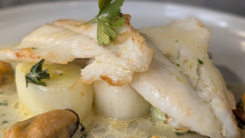 Mark's pan-fried turbot with mussels and leeks: Today