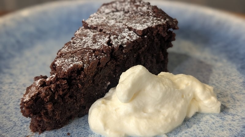 Mark's dark chocolate mousse cake: Today