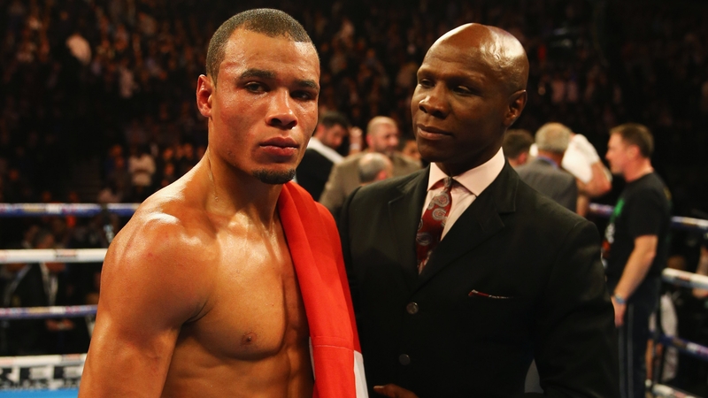 Chris Eubank Jr pictured with his father in 2015