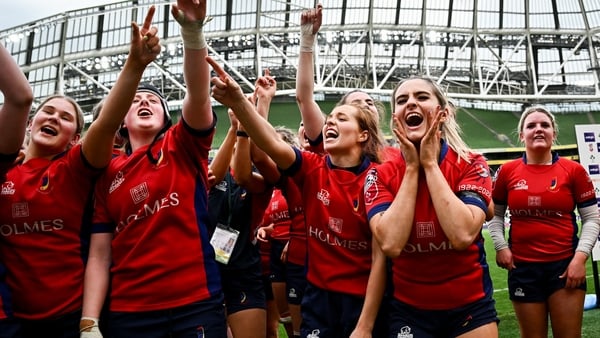 UL Bohemians' players celebrate last year's title success
