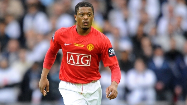 Patrice Evra in action for Manchester United in 2009