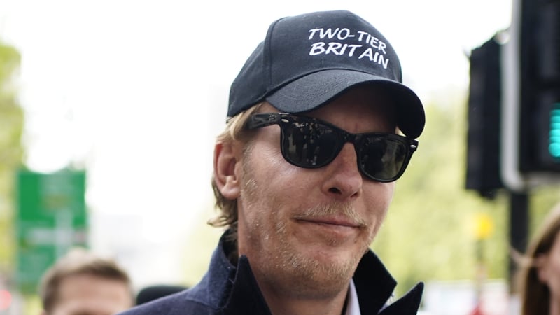 Actor-turned-politician and former GB News presenter Laurence Fox outside Westminster Magistrates' Court in central London on Friday