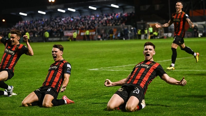 Sean Grehan (r) ensured Bohemians recorded an unlikely victory over St Pat's