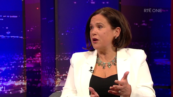 Sinn Féin leader Mary Lou McDonald said there was had been no pressure from inside the party for her to step down