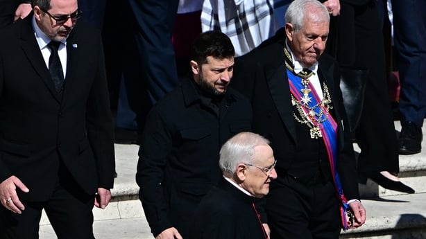 Zelensky at the funeral