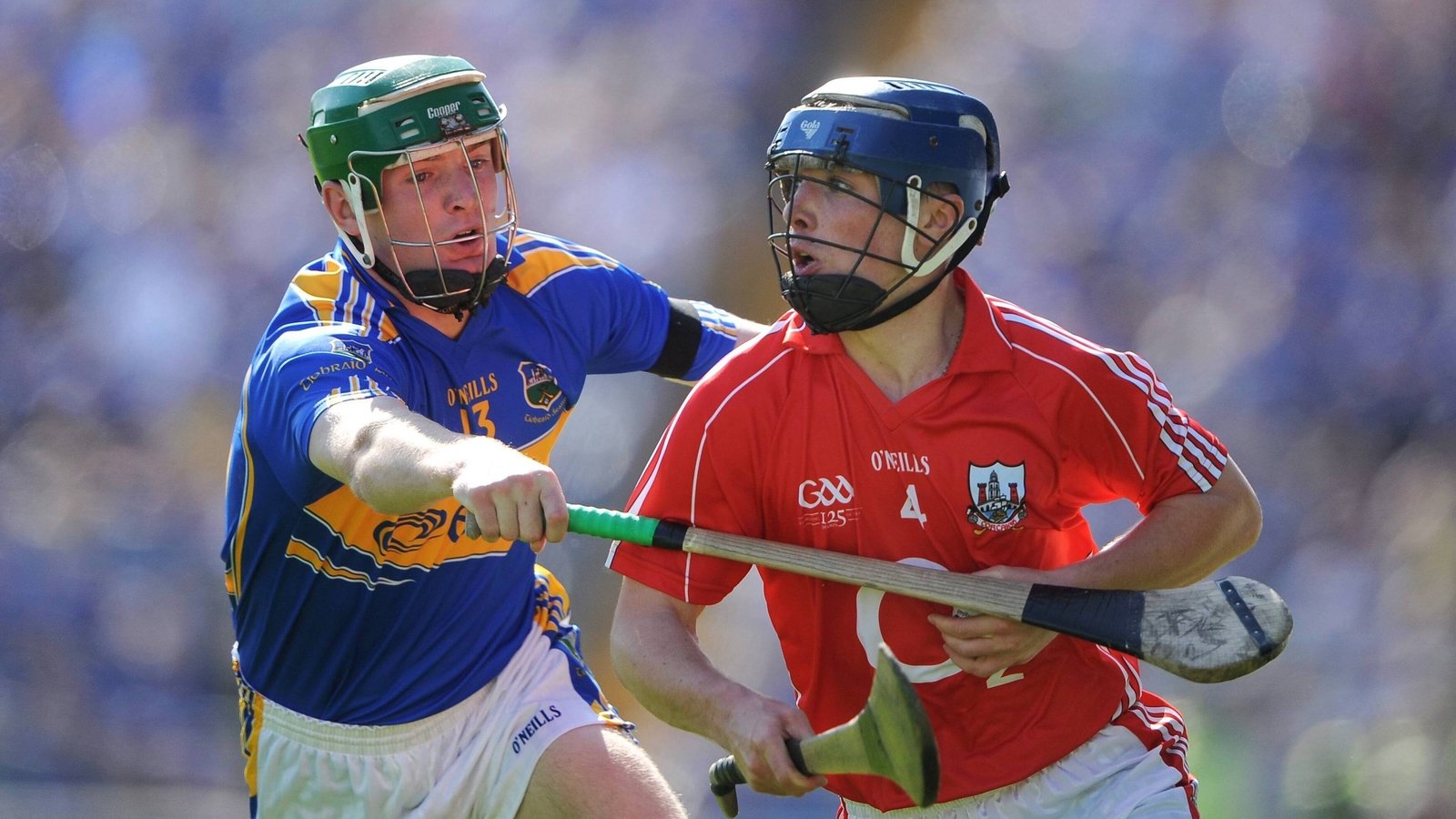 Noel McGrath (L) on his championship debut against Cork in 2009