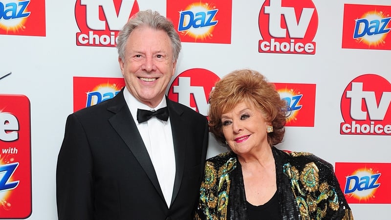 Philip Lowrie (left) and Barbara Knox (right) arriving for the 2013 TV Choice awards in London