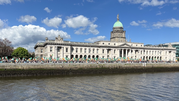 The protest ended on Custom House Quay