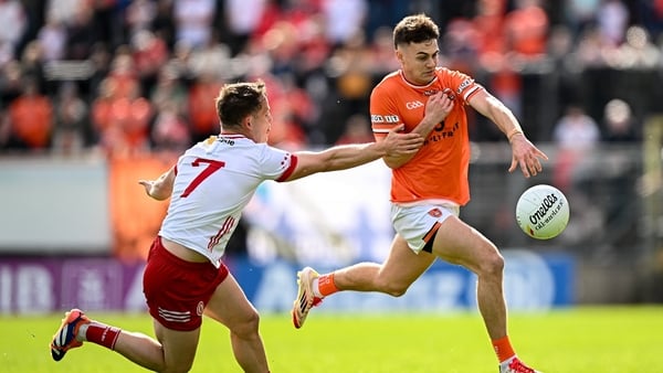 Armagh's Darragh McMullan and Conor Quinn of Tyrone during this year's Ulster clash between the sides