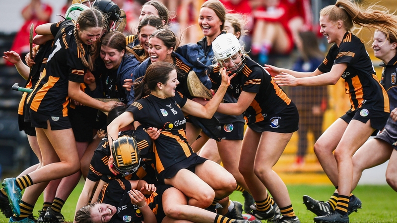 Kilkenny players celebrate after the full-time whistle