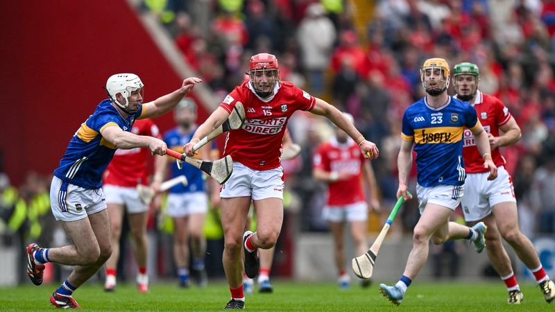 Brian Hayes of Cork in action against Eoghan Connolly of Tipperary