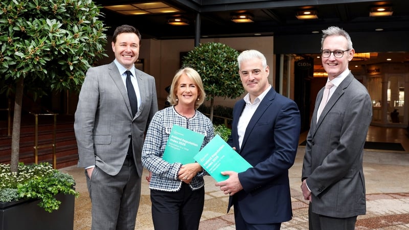 David Malone, CEO, the Irish League of Credit Unions, Niamh Boyle, CEO, The Reputations Agency, Garrett Bridgeman, Managing Director and COO, An Post; Stephen Watkins, Managing Director, Boots Ireland