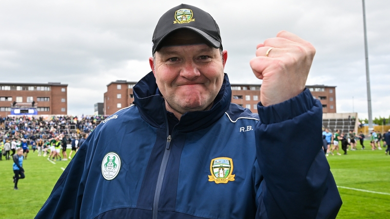 Meath manager Robbie Brennan reacts after ending Dublin's Leinster domination