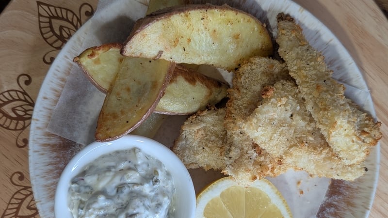Wade's gluten-free baked fish goujons: Today
