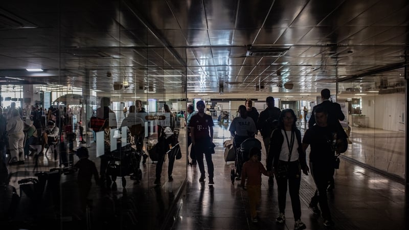 A train station Barcelona, Spain during the nationwide power outage