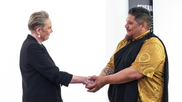  Kathryn Thomson, Chief Executive of National Museums NI, and Kuike Kamakea-Ohelo from the Office of Hawaiian Affairs