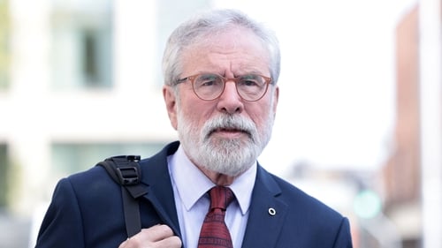 Gerry Adams pictured as he arrived at court (Photo: RollingNews.ie)