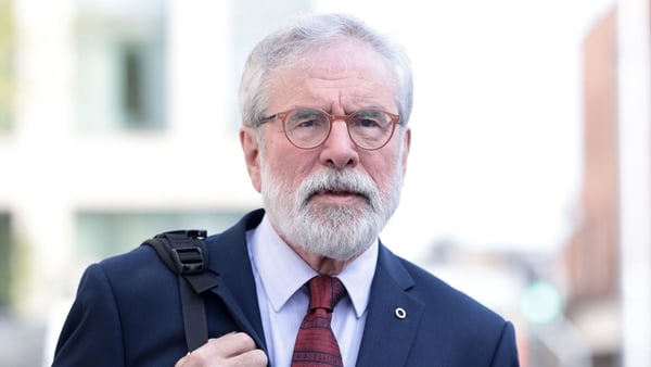 Gerry Adams pictured as he arrived at court (Photo: RollingNews.ie)