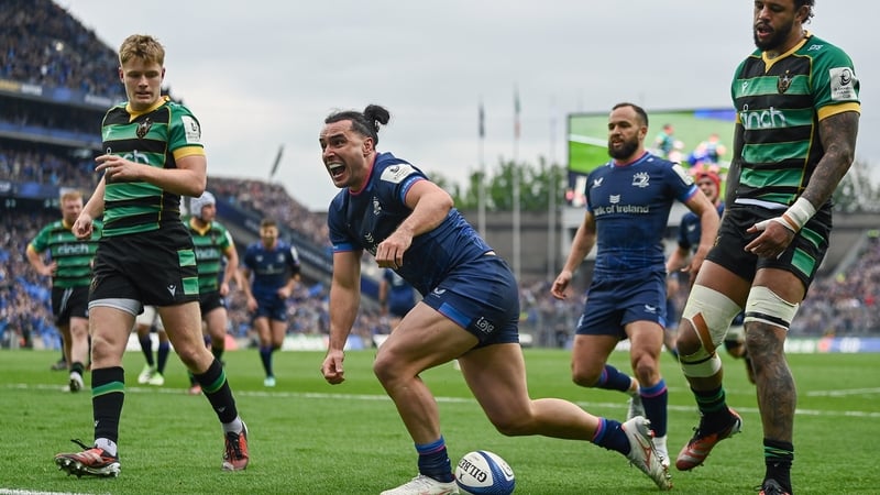 James Lowe scored a hat-trick when Leinster met Northampton at Croke Park 12 months ago