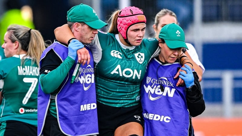 Dorothy Wall suffered an achilles injury in Saturday's defeat to Scotland