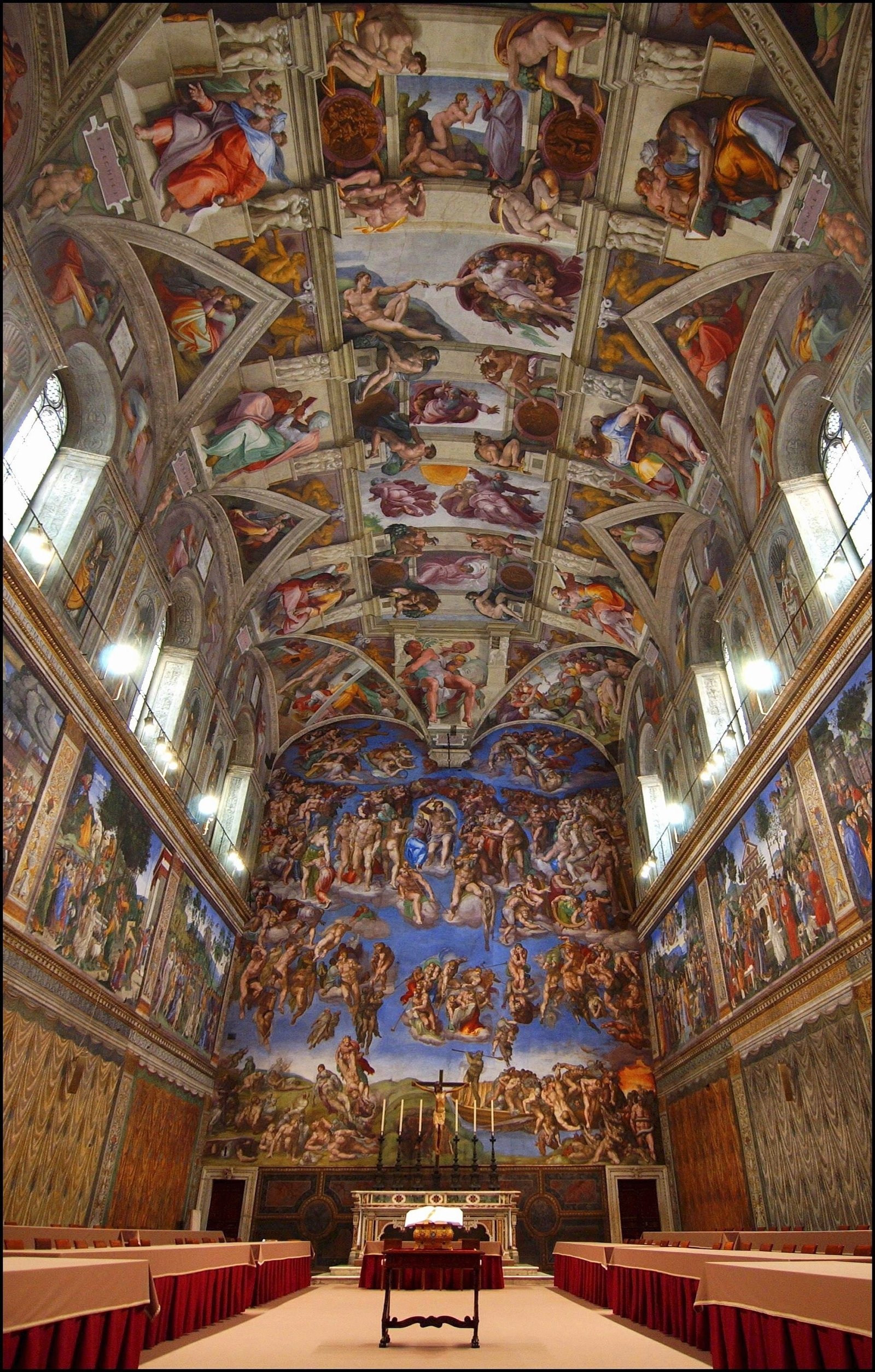 The Sistine Chapel is closed to tourists in advance, and prepared for the conclave