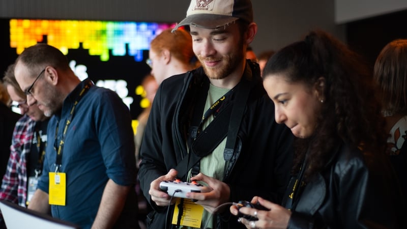 Art Matthews and Yasmine Benarab in the Demo Room (Pic: Brigid Vinnell)