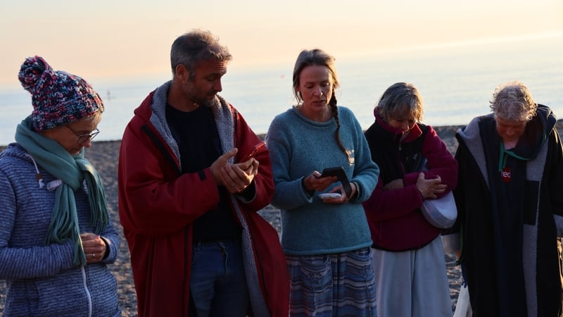 People attended the event for Poetry Day in Greystones this morning
