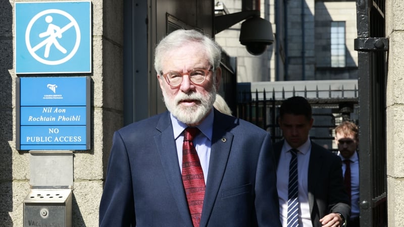Gerry Adams was giving evidence to the High Court for a third day