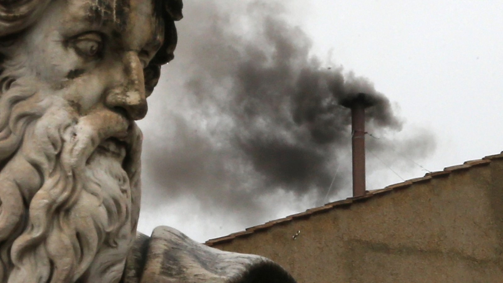 Black smoke is seen if no one has been elected pope. White smoke means there is a new pope