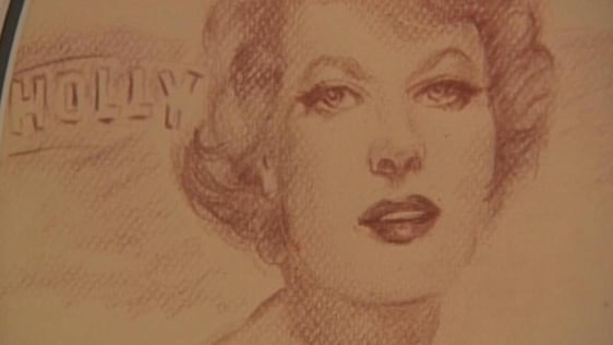 Portrait of Maureen O'Hara as part of the Corkonians exhibition at Fota House, Cork (2010)