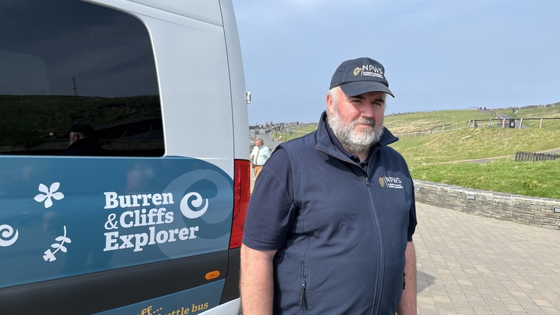 William Cormacan, Midwest Manager with the NPWS, with the new Burren and Cliffs Explorer