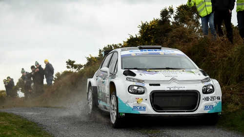 Keith Cronin in his Citroen C3 Rally2 during the opening stage of the West Cork Rally