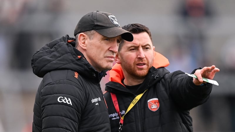 Conleith Gilligan (R), pictured with Kieran McGeeney, is in his second season with Armagh