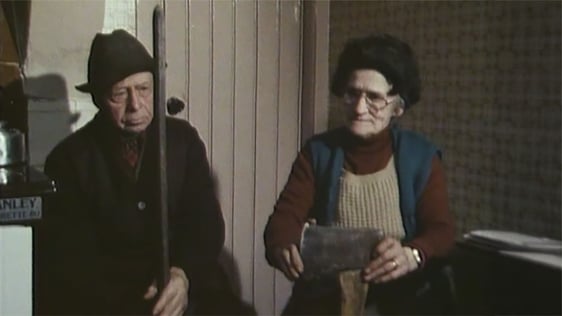 Michael and Elizabeth Maguire in their home in Dowra, County Cavan, 1985.