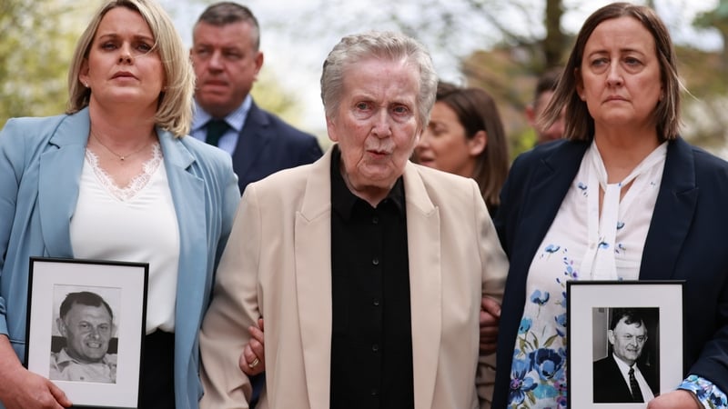 Clare Loughran (L) urged the NI Secretary not to make her 87-year-old mother go to London