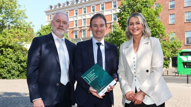Fergal Doyle, Chairman of Retail Excellence Ireland, Alan Dillon, Minister of State for Small Business and Retail & Circular Economy, and Jean McCabe, CEO of Retail Excellence Ireland.