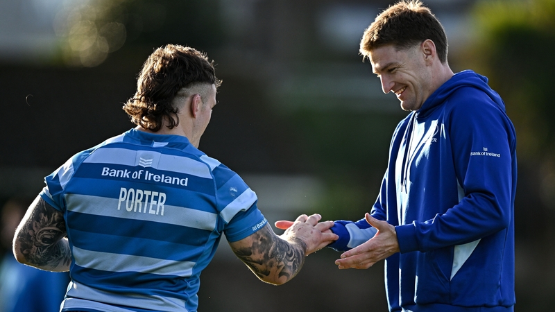 Andrew Porter and Jordie Barrett (r) will be among the replacements for Leinster this week